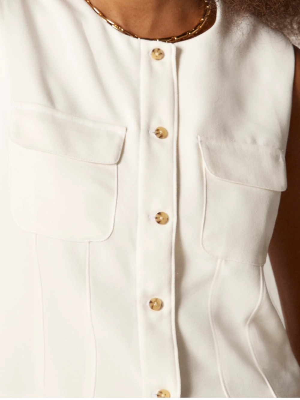 J. Crew Button-Front Crewneck Vest - Picture 2 of 7